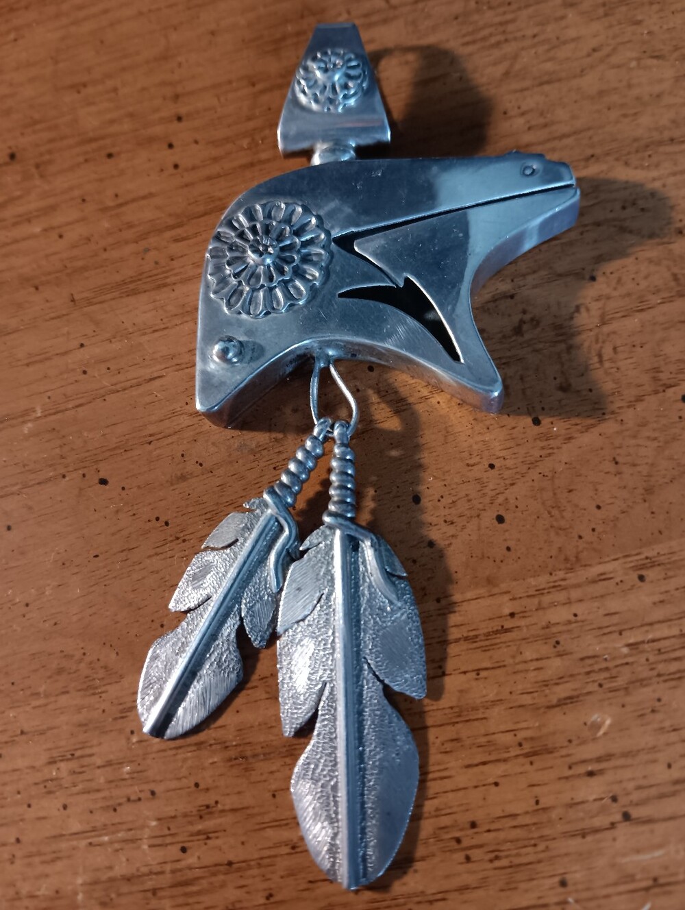 Ben Begaye Large Sterling Bear Pendant